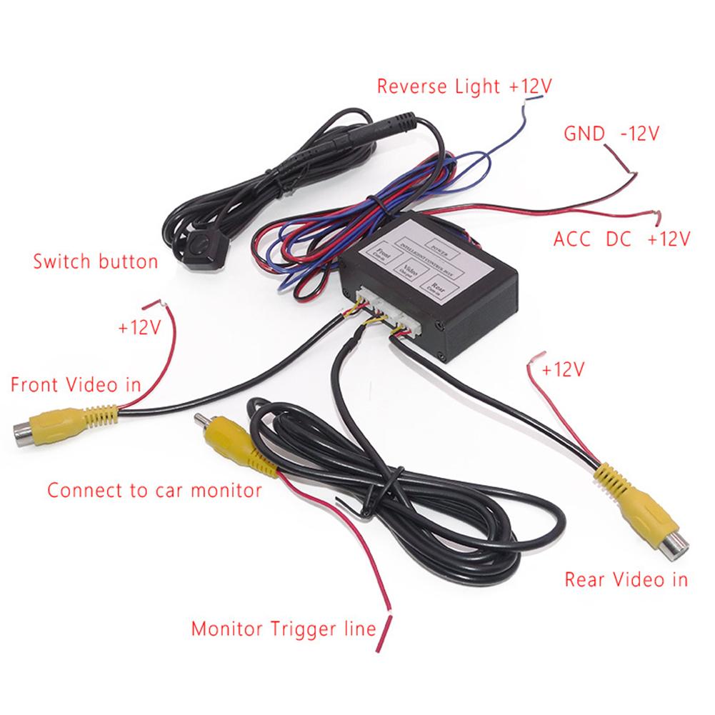 Car Styling Car Parking Channel Converter Auto Switch Front Rear Camera Video Control Box Interior Parts