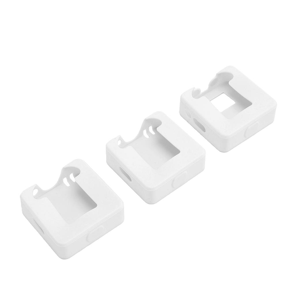 3PCS Silicone Protect Case Fit for RODE Wireless Go II Microphone System Shockproof Mic Protective Cover White