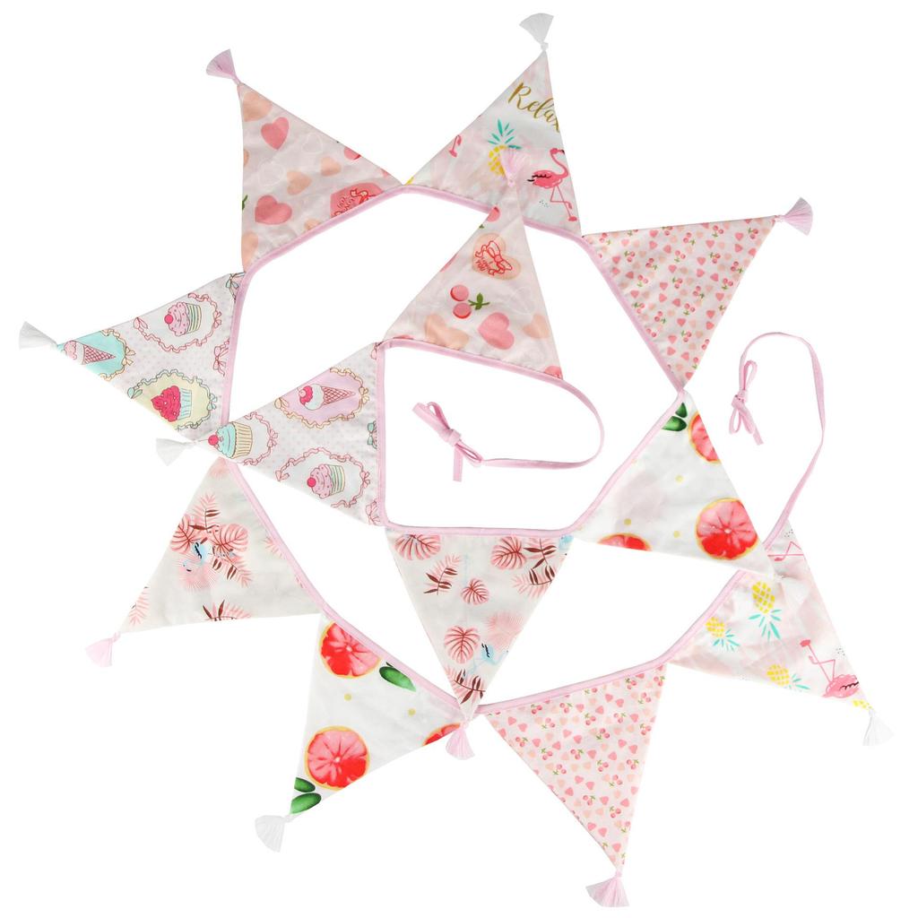 Nordic Cotton Tassel Triangle Bunting for Weddings, Photos, and Kindergartens