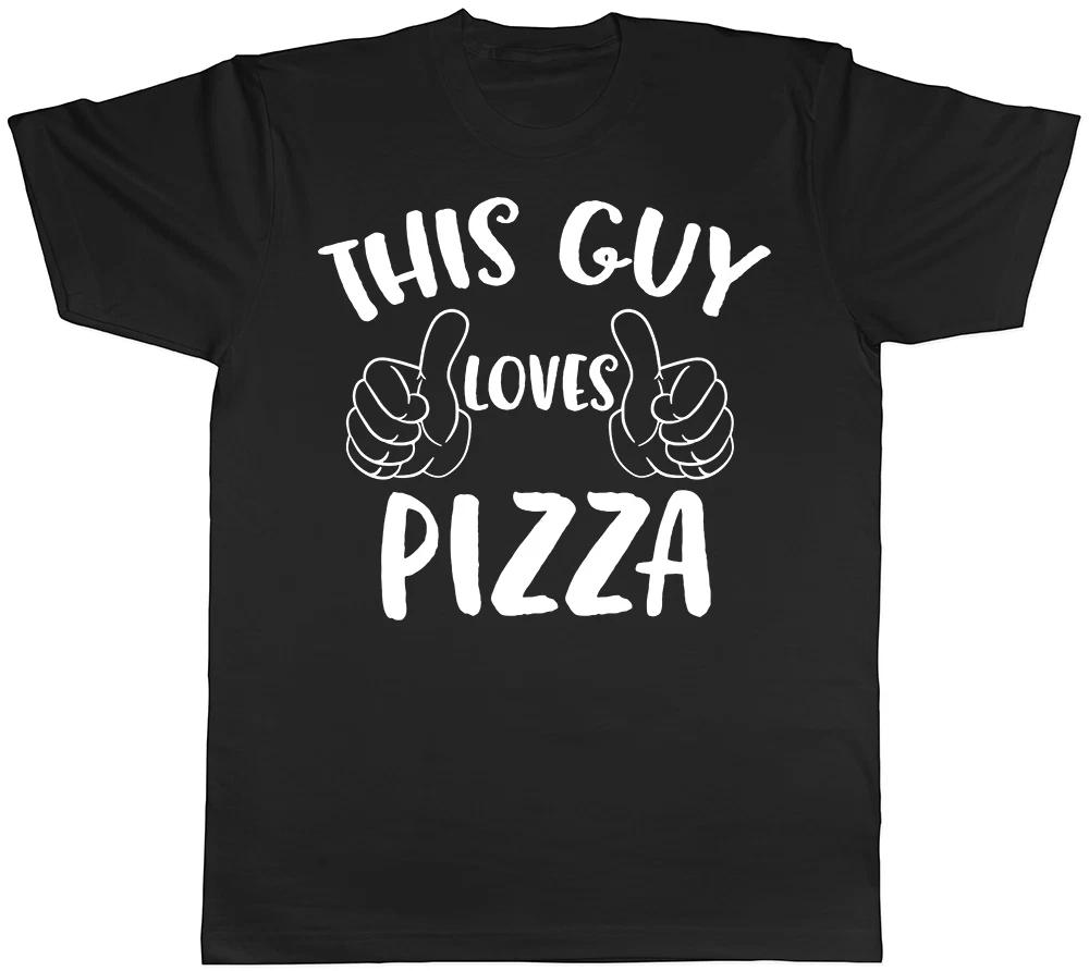 This Guy Loves Pizza Mens T-Shirt Slice Margherita Cheese Birthday Gift Tee XXXXL
