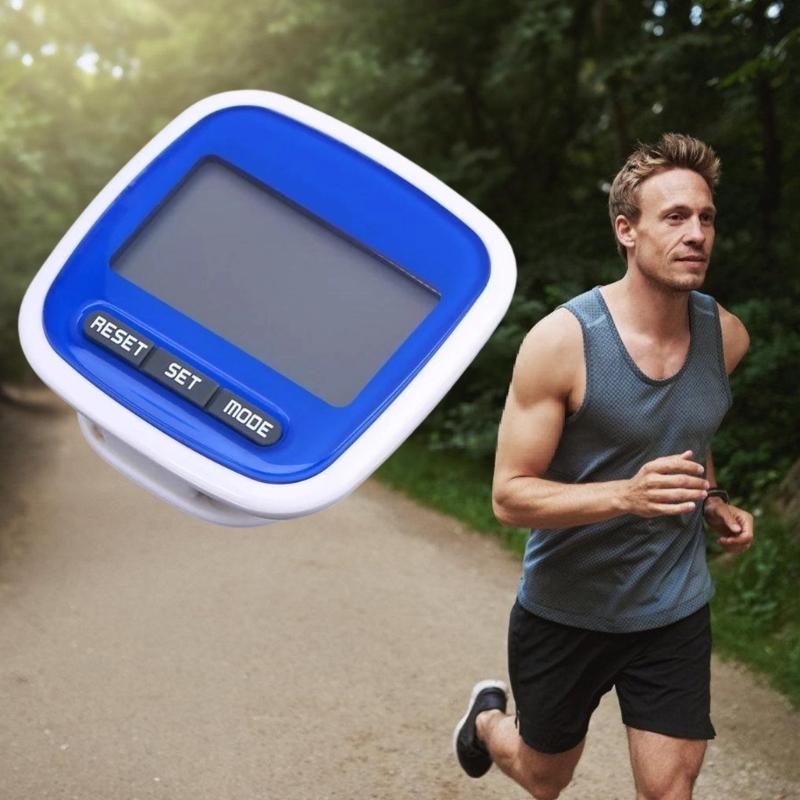 Front Screen Digital Pedometer for Walking Running Daily Activity with Distance and Calorie Readout and Movement View