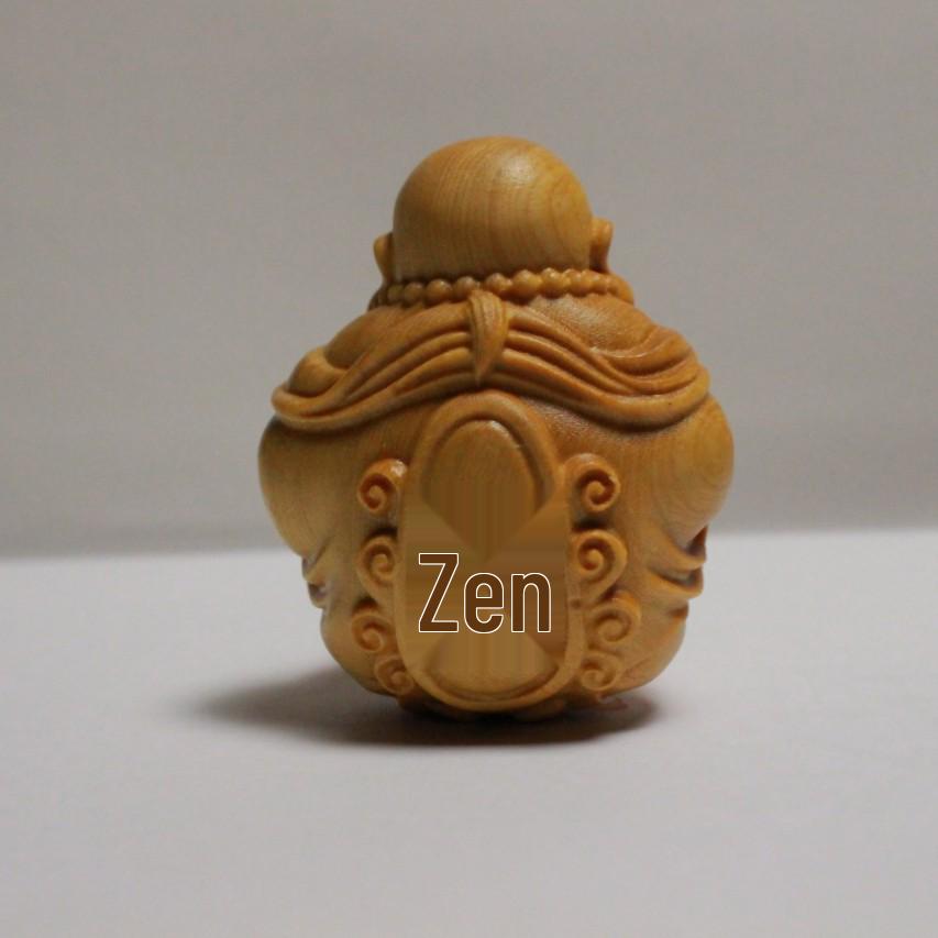 Cliff Cypress Happy Laughing Buddha Hand-Carved Pendant