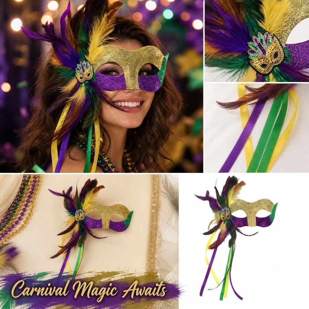 Masquerade for Costume Party Decor - 3 Color Options ( A)