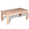 Table basse - vidaXL - Bois d'acacia - 110 x 60 x 45 cm - Blanc - Contemporain