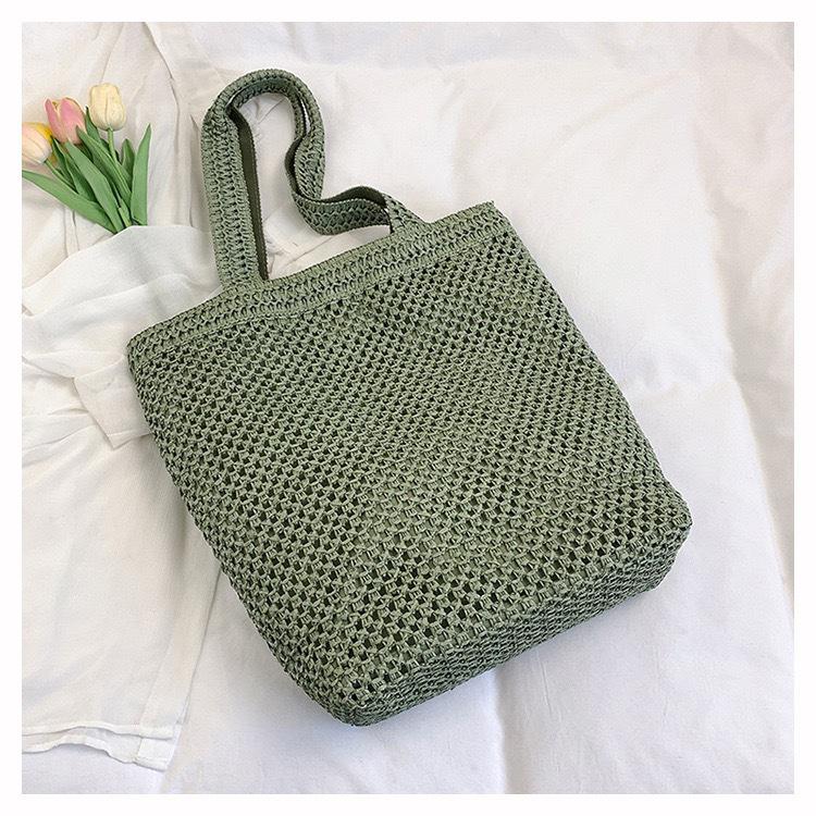 New Style Large Capacity Embroidered Straw Tote Bag