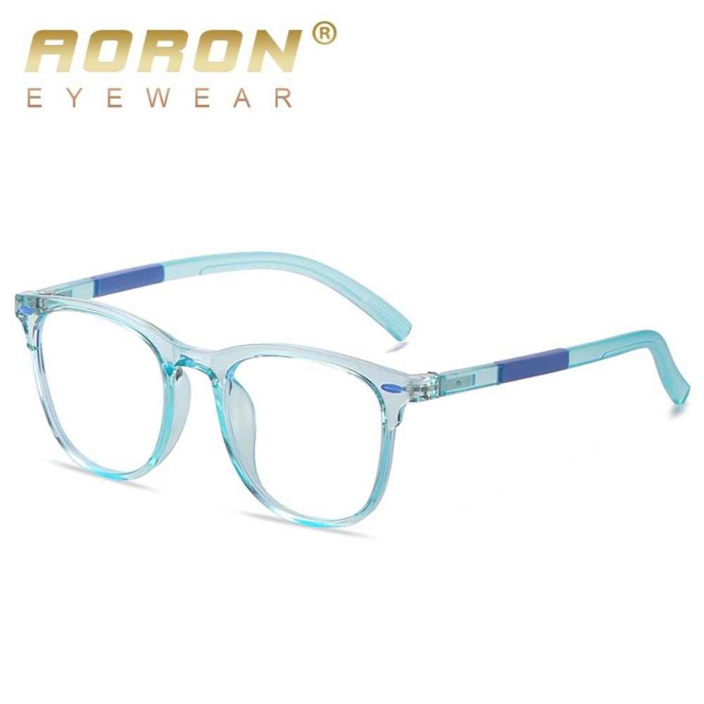 aoron Children's Anti-blue Glasses Men's and Women's Flat Glasses TR Goggles Color Soft Frame
