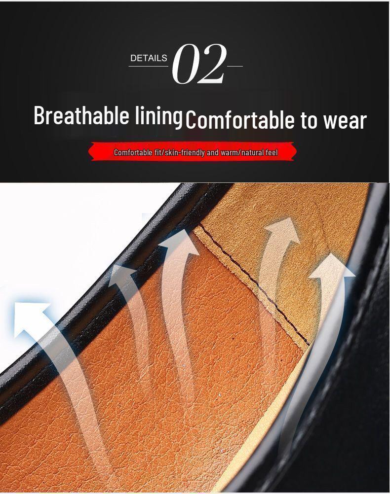Dragonfly Brand Non-Slip Genuine Cowhide Leather Men's Formal Casual Shoes
