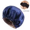 Waterproof Shower Cap Leopard Print Double Layer Elastic Shower Hair Cover Reusable Wave Point Shower Cap Bathroom Supplies