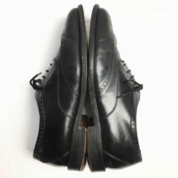 Salvatore Ferragamo Vintage Made In Italy Size 6.5EE (24.525.0cm) Wingtip Business Shoes Black Men's(USED)