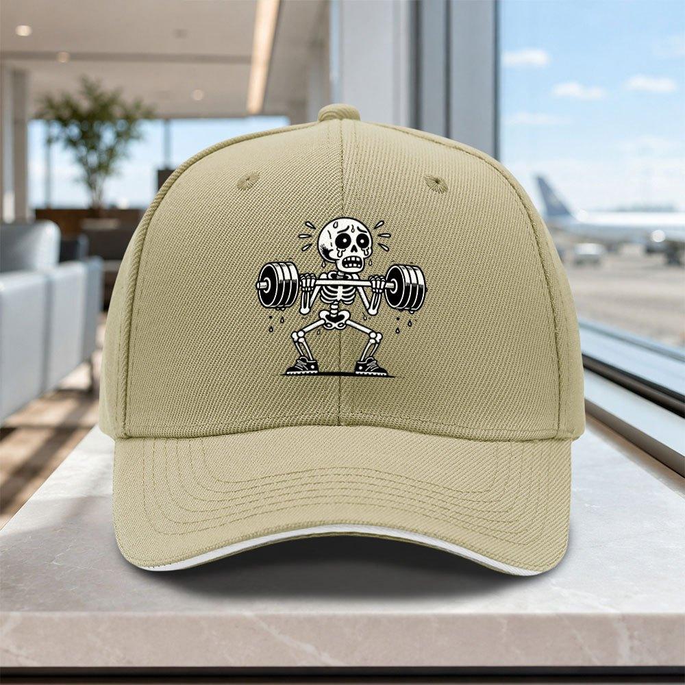 Skull Pattern Adjustable Baseball Cap Unisex Lightweight Outdoor Wedding Party Hat Fitness Gift