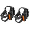 Bicycle Pedals with Toe Clip Straps, Cycling Pedals with Integrated Toe Clips and Cage Straps, Outdoor Afix, for Mountain and Road Bikes