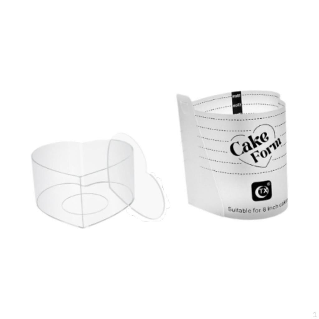 Heart Shape Cake Base Acrylic Mousse Ring for Bakery Restaurant Kitchen