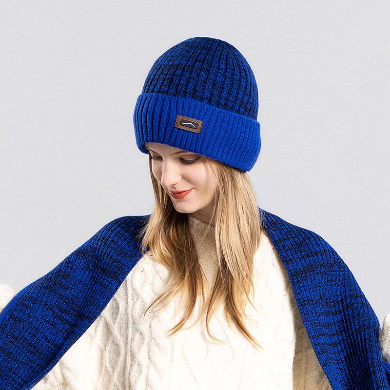 Hat Gloves Scarf Three-piece Men's Winter Outdoor Fleece Warm Ear Protection Knitted Wool Hat Women's