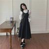 Women's Chic French-Style Denim Overall Skirt - Retro, Sweet, and Elegant Hong Kong Inspired Design