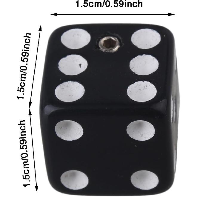 9PCS Three Color Unique Dice Style Electric Guitar Volume Control Knobs with Wrench Plastic Musical Parts