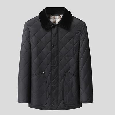 Herren Plus Size gesteppte Baumwolljacke mit Rautenmuster, Herbst/Winter 2025