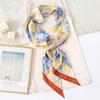 Spring New Printing Simulation Silk Silk Scarf Wholesale Long Silk Scarf Women's Streamer Fashion Flower Sweet Small Scarf