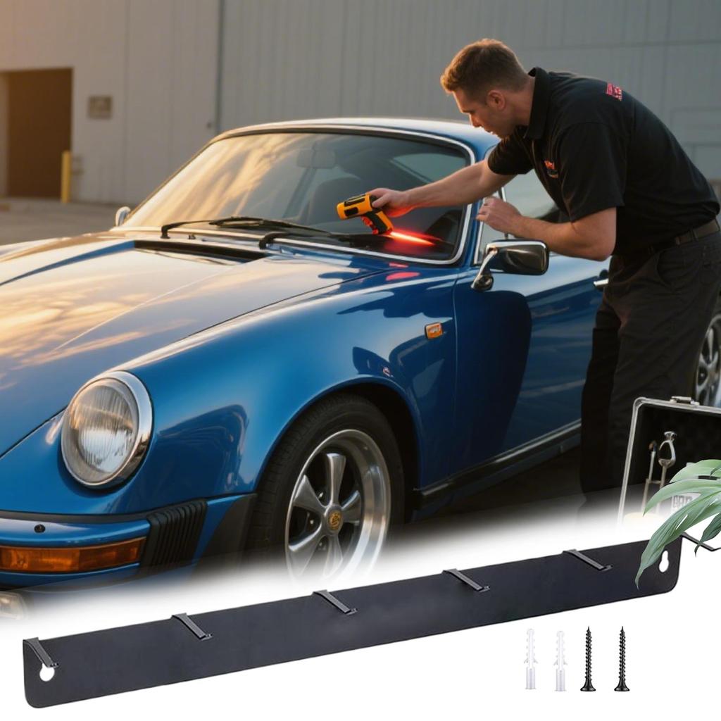 Universal Detailing Brush Hanger, Auto Organizer Wall Mount for Brushes, Garage Tool Hooks for Workshop Cleaning & Toolbox