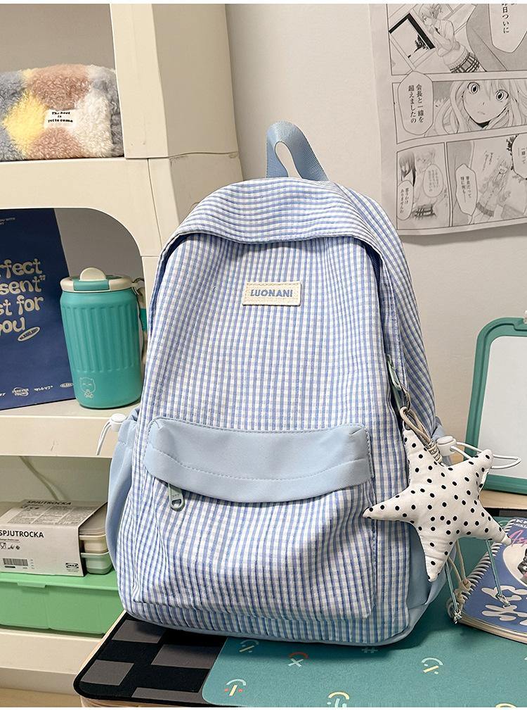 Schoolbag powder condensation warm bubble wrinkle spinning schoolbag Japanese girl milk pastoral layered storage outing shopping backpack