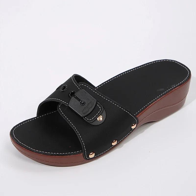 Women's Sandals Fashion Heeled Sandals For Summer Shoes Women Slippers Summer Footwear Female Block Heels Sandalias De Mujer