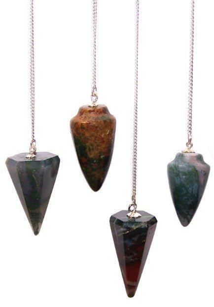 Bloodstone Crystal Dowsing Pendulum