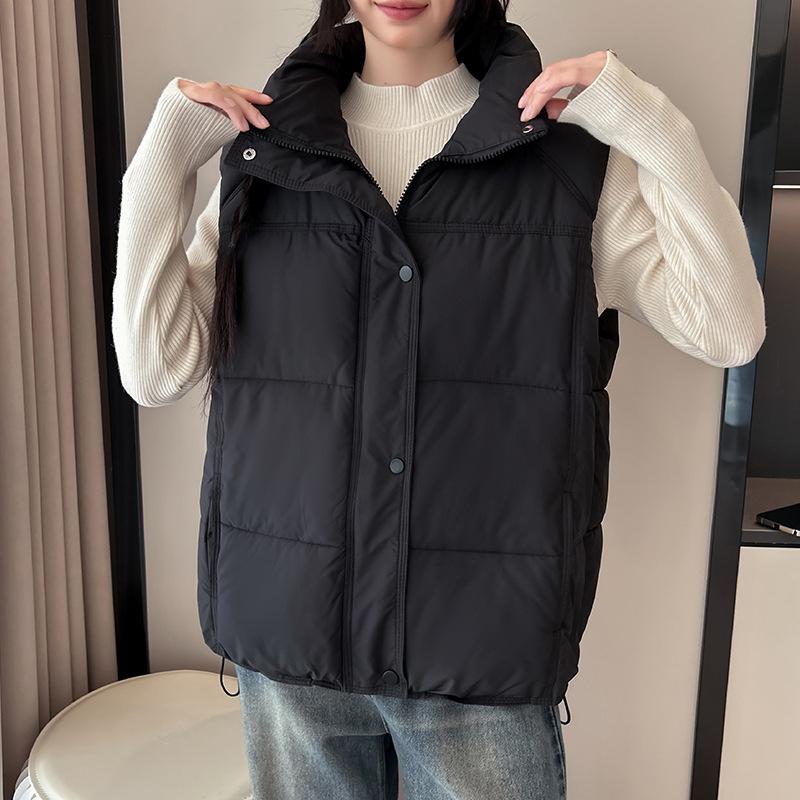 Autumn and winter new cotton clothes vest women's loose sleeveless cotton clothes vest vest jacket tide
