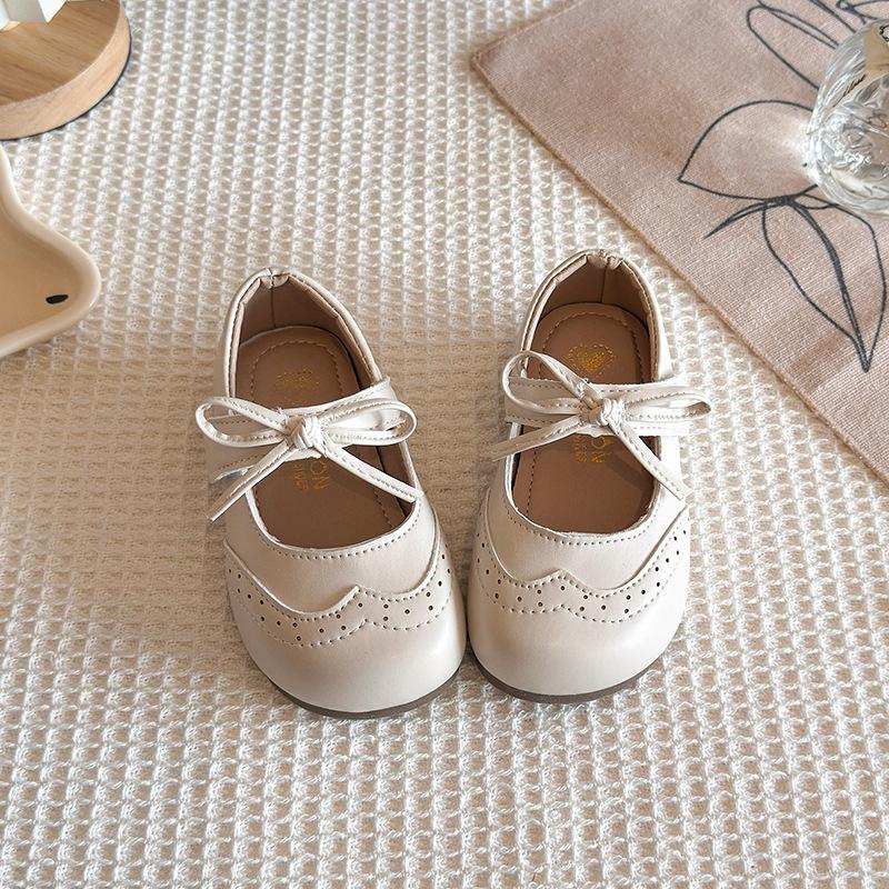 Girls' Small Leather shoes2026Spring and Autumn New Collection: British-Style Brogue Shoes for Little Girls, Fashionable Princess Shoes, Baby Leather