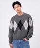 UNDEROFF Argyle Crop Knit Brown