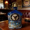 Handcrafted Glass Liquor Container With Intricate Relief Pattern Unique Holiday Season Whiskeys Dispenser