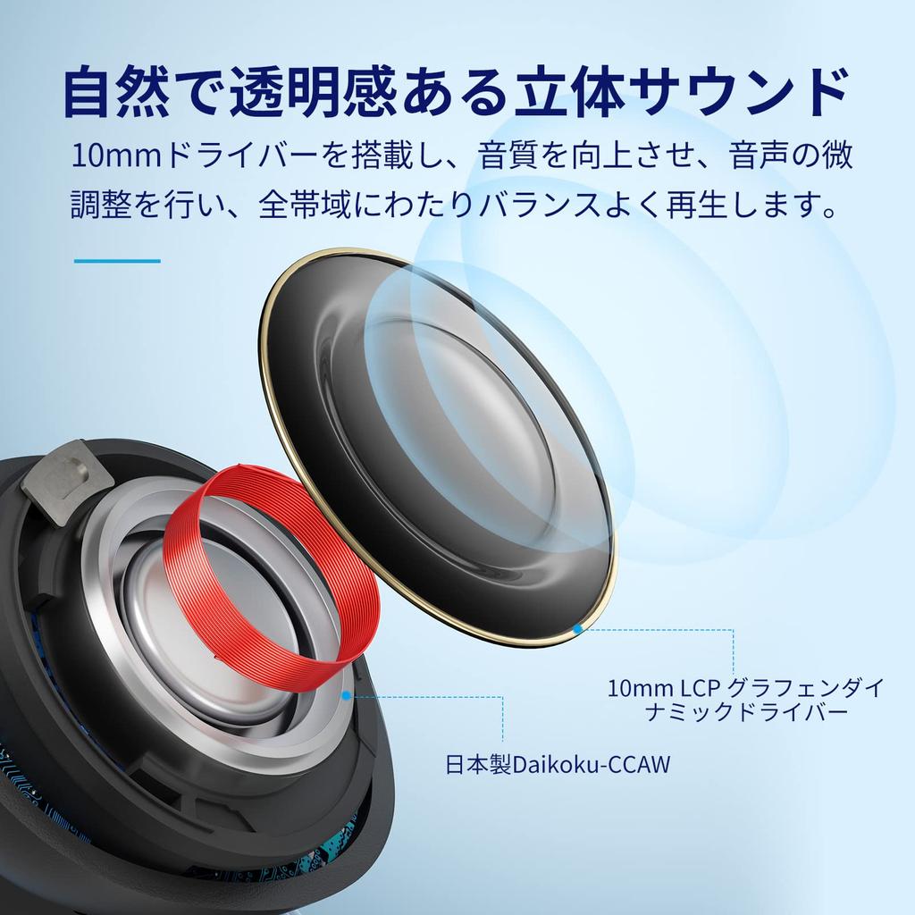 QCY HT05 Wireless Noise Canceling Outside Sound Capture Wind Completely Wireless Active Noise Canceling Equipped with 6 30 Hours Large Diameter 10mm