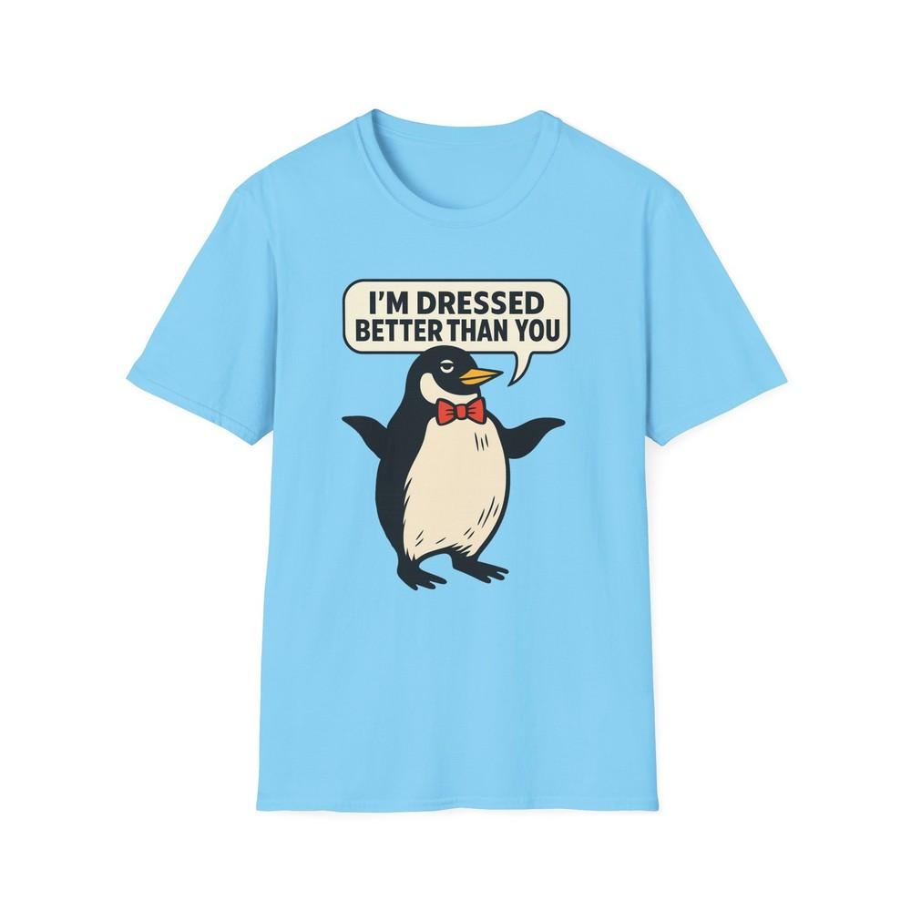 

Unisex Softstyle T-Shirt Penguin Shade Thrower – Bowtie Humor Funny Streetwear 2XL