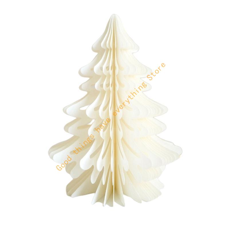 

Christmas Holiday Paper Ornaments Handmade DIY Decor Desk Top Christmas Tree for New Year Celebrations 55KF