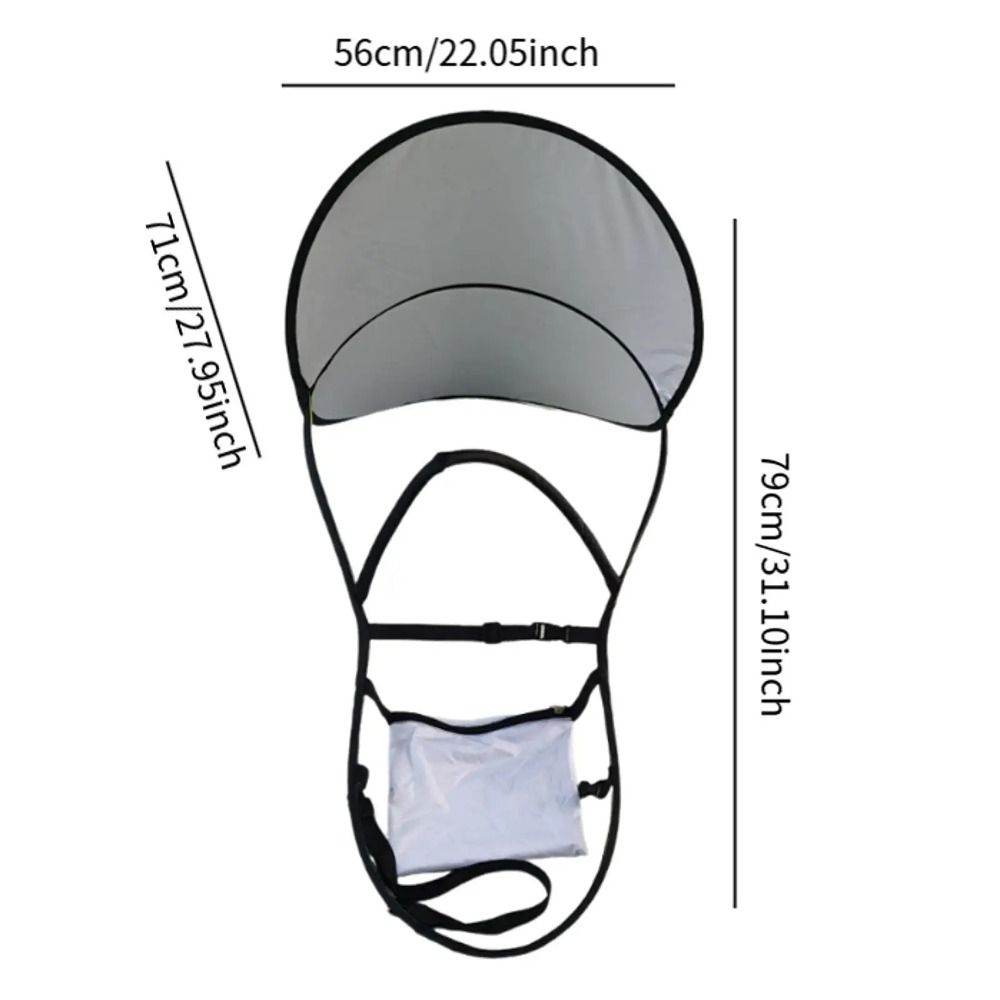 Foldable Fishing Umbrella Hat Sun Protection Backpack Sunshade Board  Outdoor