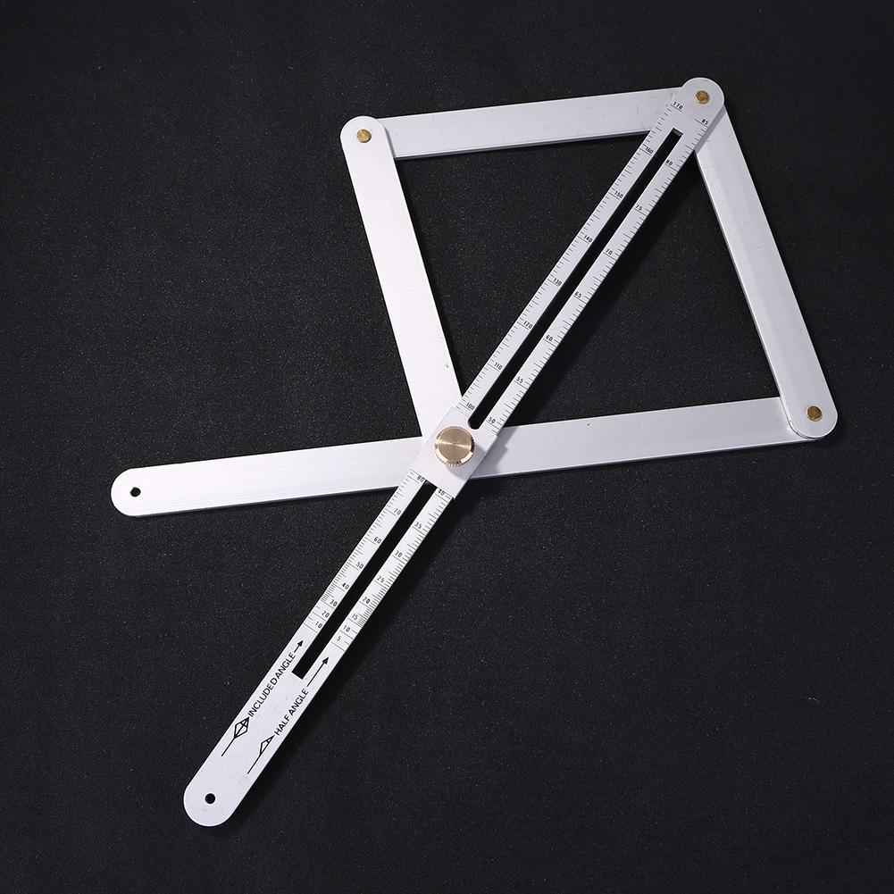 

Aluminum Alloy Angle Diagonal Measuring Tool Silver Adjustable Durable Anti-Oxidation Strong Metal Build For Construction