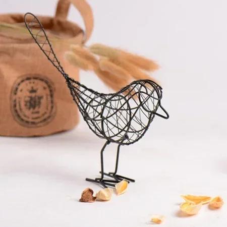 Home Decoration Creative Gift Souvenirs Room Decor Figurines Abstract Miniatures Vintage Animal Iron Bird