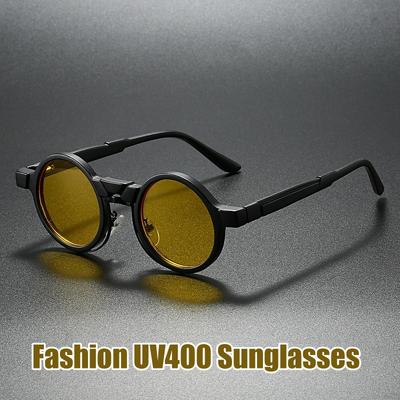 Fashion Trendy Women'S Sunglasses Unisex Outdoor Uv400 Eyewear Goggles Sunshades Men Classic Round Steampunk Sun Glasses