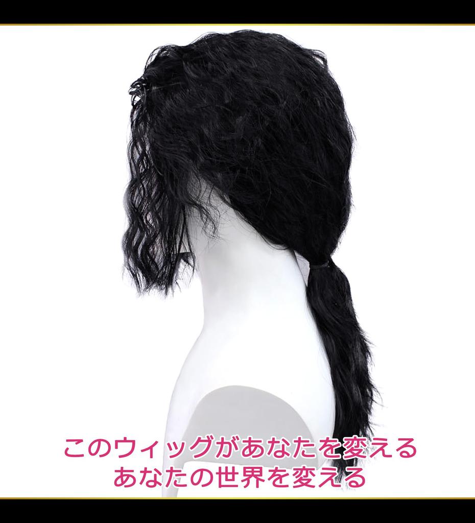 [CaseEden] Cosplay Wig, Full Wig, Heat Resistant, Michael Jackson Style (MJ), Spiral Hair, Spiral Perm, Black, WIG6176