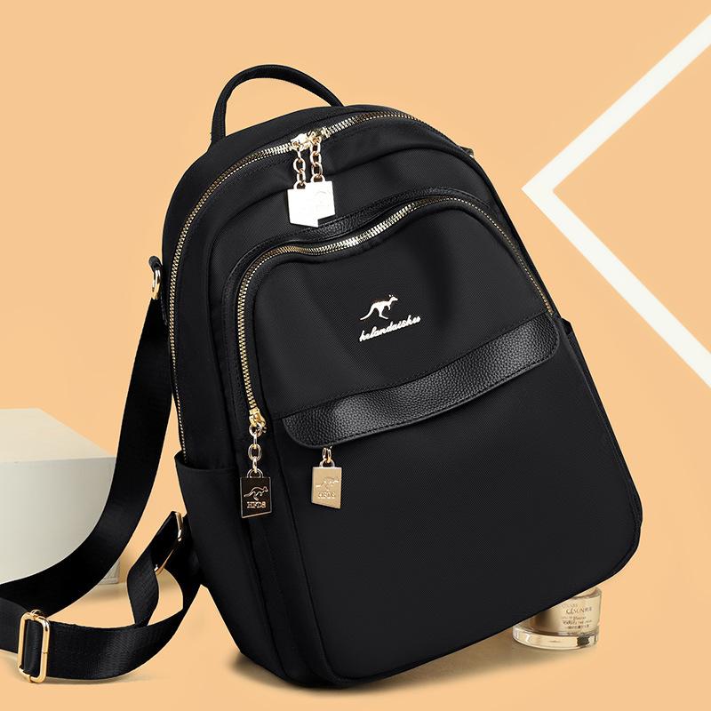 Schoolbag1011 New Fashion Kangaroo Backpack Female Solid Color Simple Large Capacity Travel Backpack Casual Backpack