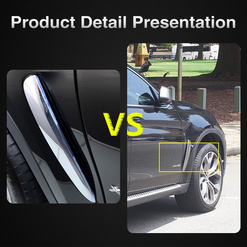 Für BMW X6 F16 2015 2016 2017 2018 Auto Seite Vent Abdeckung Trim Luftstrom Kotflügel Ansaug Aufkleber Hai Kiemen platte