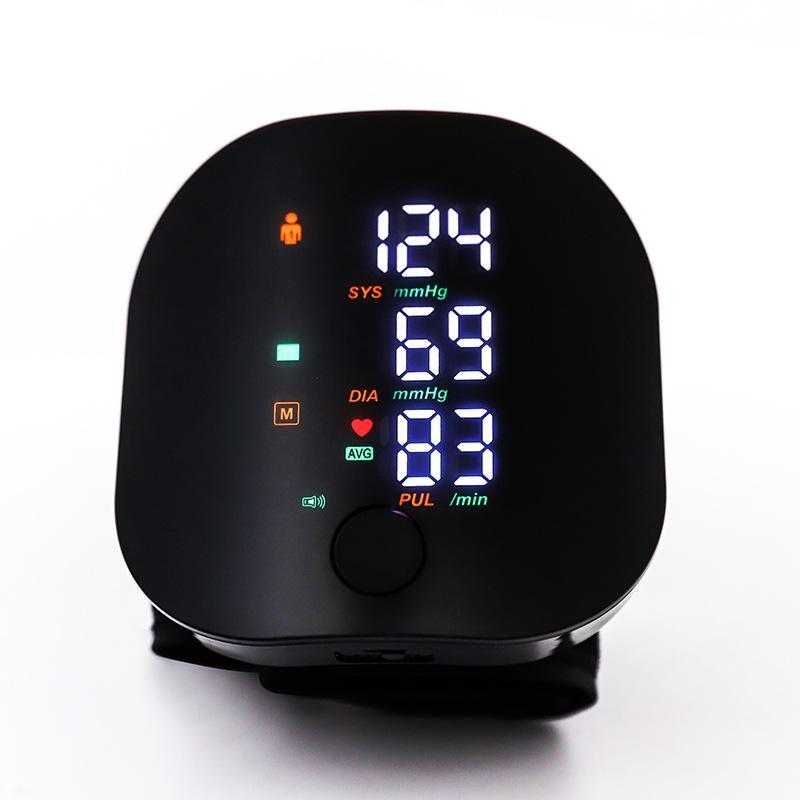 Smart Touch LED Handgelenk-Blutdruckmessgerät Tragbares Sprachgesteuertes Digitales Automatisches BP-Tonometer Heim-Sphygmomanometer