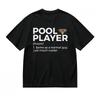 Men's T-Shirt Mens Womens Tees Top With Pool Player Noun Humor Graphic Unisex Black 100% Cotton Tops