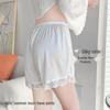 Women's Seamless Ice Silk Lace Anti-Chafe Boxer Briefs