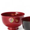 Set of 2 Lacquerware Made in J-kitchens Bowls, Hand-Painted, Japan, PID-529388