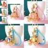 Elegant Pumpkin Car Charm Keychain Accessory For Women With Metallic Finish And Colorful Ropes Ideal For Gifts And Special Occasions