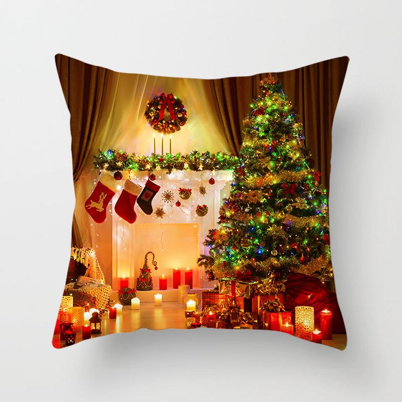 Weihnachts-Kissenbezüge für Zuhause, weihnachtlich bedruckte Bett-Heimdekorations-Kissenbezüge, weihnachtliche dekorative Kissenbezüge