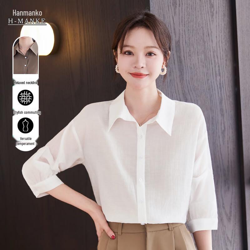 

HANMANKE Women s French Design Luxury Shirt S