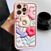 Relief Flowers Pattern Soft Phone Case For iPhone 15 Pro Max 14 Plus 13 12 11 Pro XR X XS 7 8 Candy Color Floral Silicone Cover