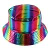 New Two-Sided Golden Silver Foldable Unisex Bucket Hat Women Street Personality Fisherman Cap Outdoor Men Hip Hop Panama Hats