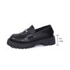 Damen Retro kleine Lederschuhe Damen Sommer neue Kette Big Head Schuhe Plateau Einzelne Schuhe