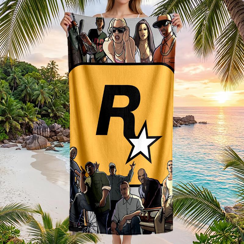 Gta Fashion Beach Towel: Ideal for Summer Adventures Soft, absorbent and quick drying suitable for swimming and bathing